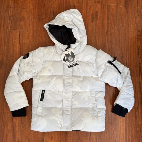 CANADA White Puffer Jacket 10-12 NWT